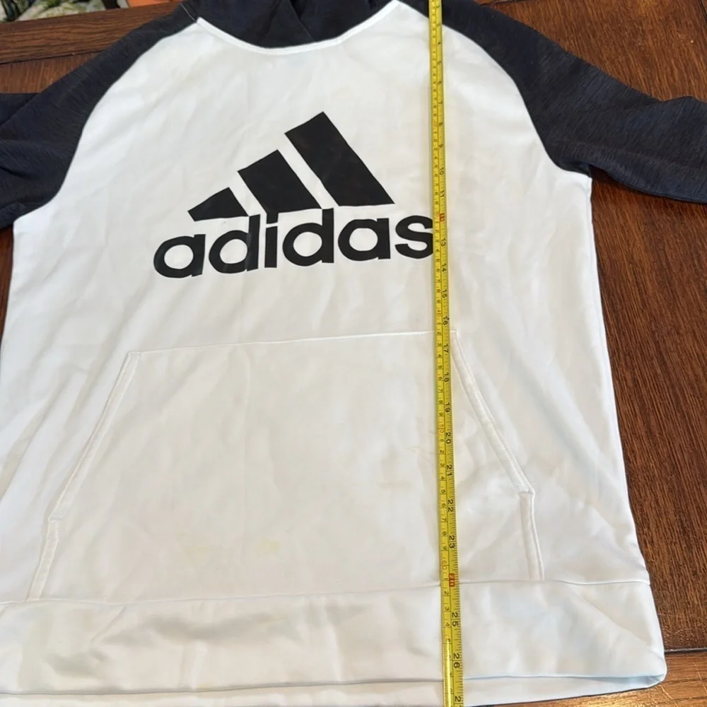 Adidas Black and White Logo Hoodie